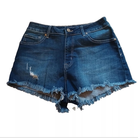 NEW YORK REWASH Shorts Bermuda High Rise Cotton blue womens used sz 9/29 summer - Picture 4 of 8